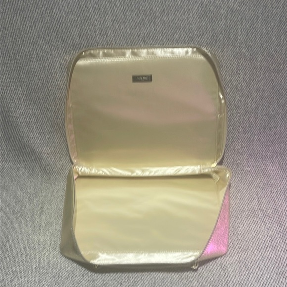 Lancome Gold Cosmetic Bag with Embossed Floral Design - Picture 4 of 16